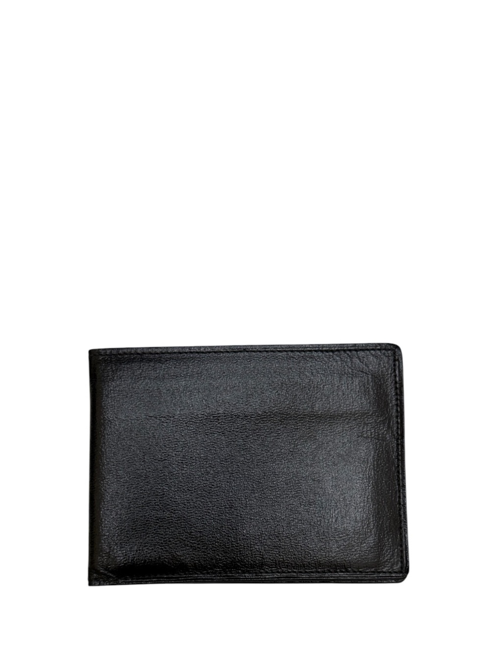 AUSTRALIAN KANGAROO - BLACK GLOSSY LEATHER BIFOLD WALLET